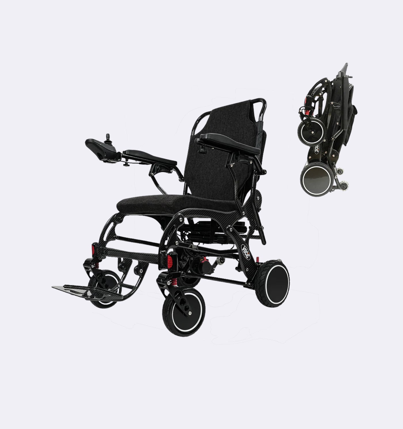 V81 Carbon Foldable Power Wheelchair 12AH
