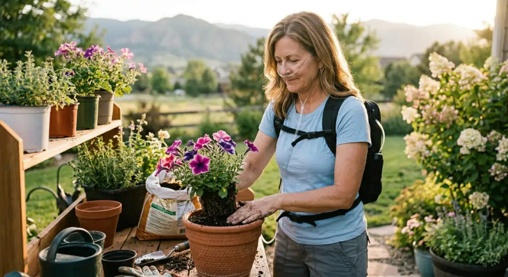Gardening With Supplemental Oxygen: Fresh Air, Fresh Purpose