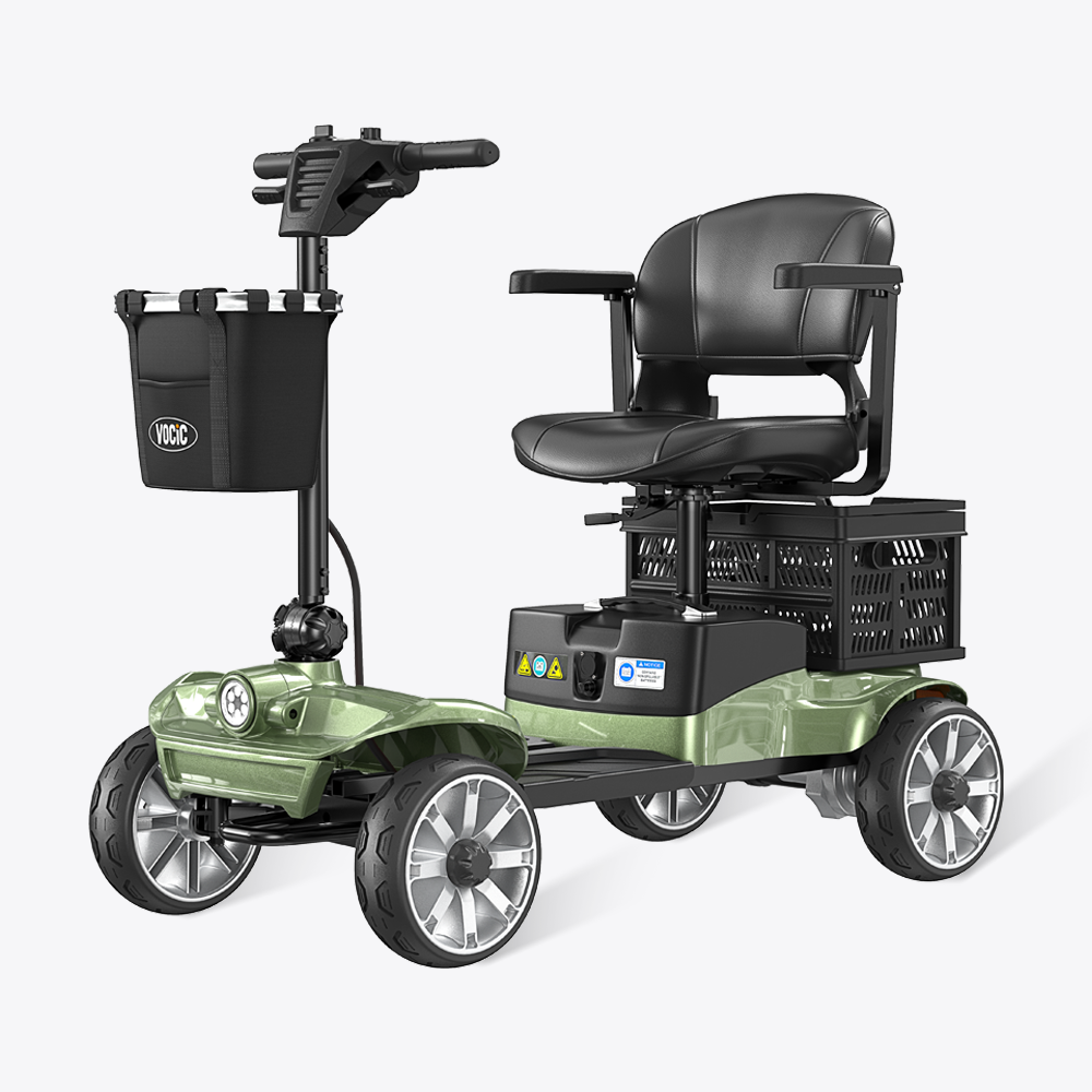 VOCIC D35 Folding Electric Mobility Scooter with Shopping Cart