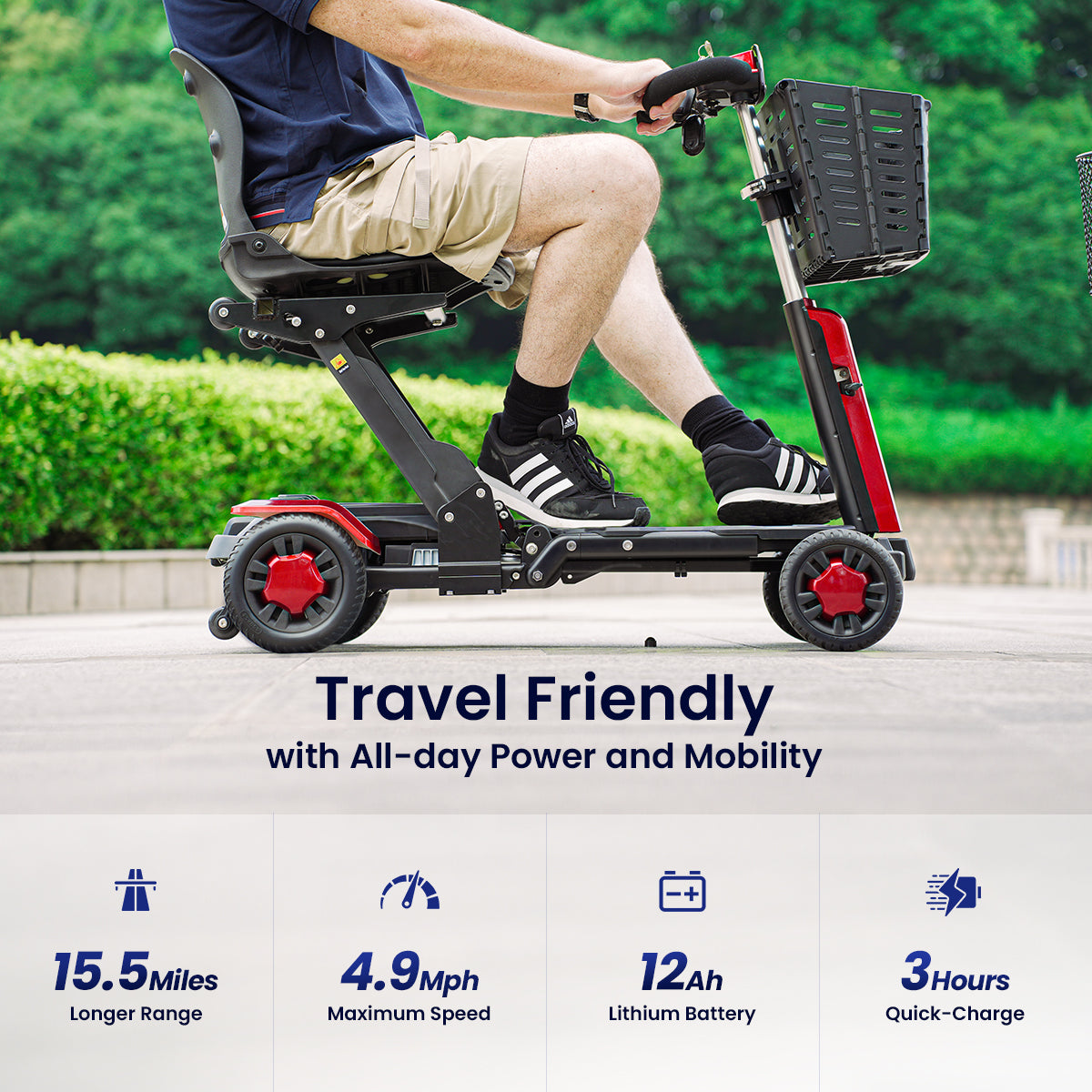 VOCIC D91 Fold Go Revolutionary Foldable Mobility Scooter Online