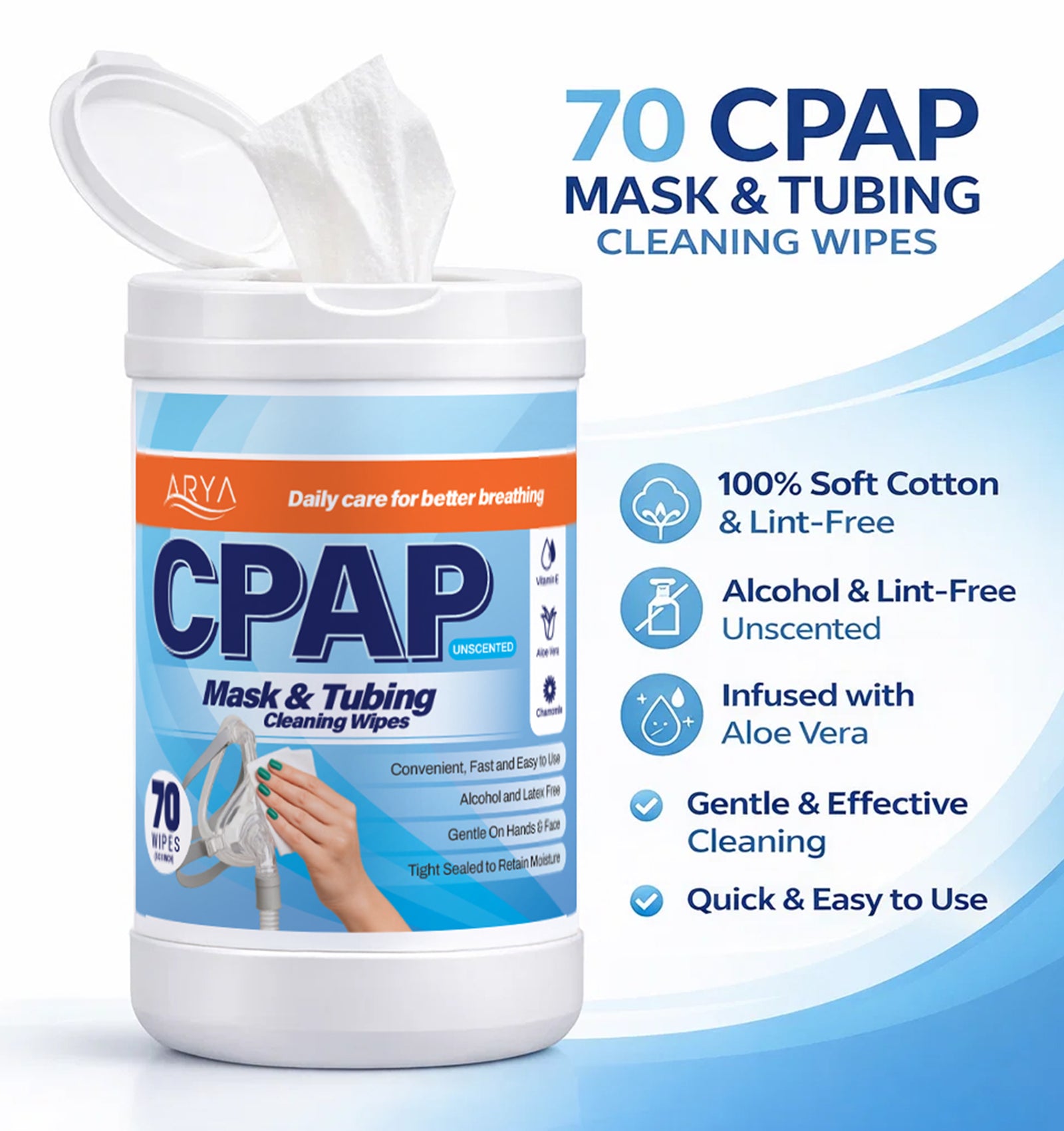 CPAP Mask & Tubing Cleaning Wipes