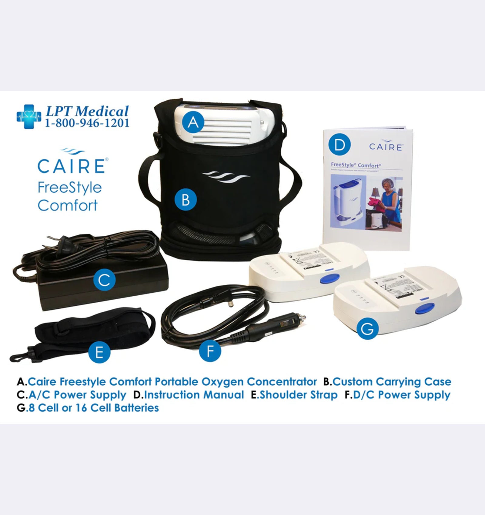 Caire Freestyle Comfort Portable Oxygen Concentrator