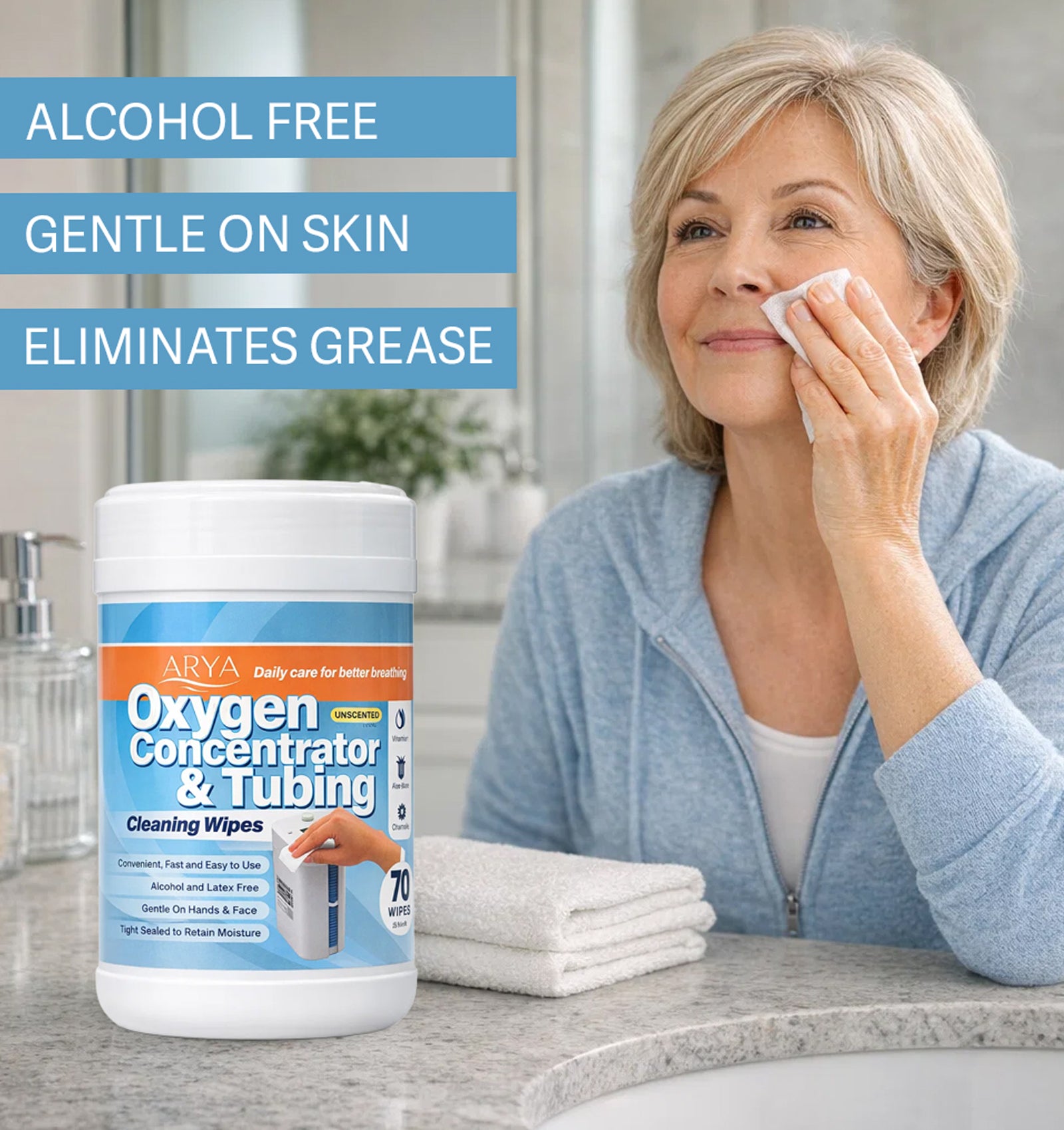 Oxygen Concentrator & Tubing Cleaning Wipes