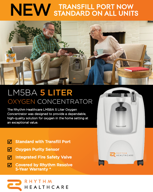 Rhythm 5L Home Oxygen Concentrator