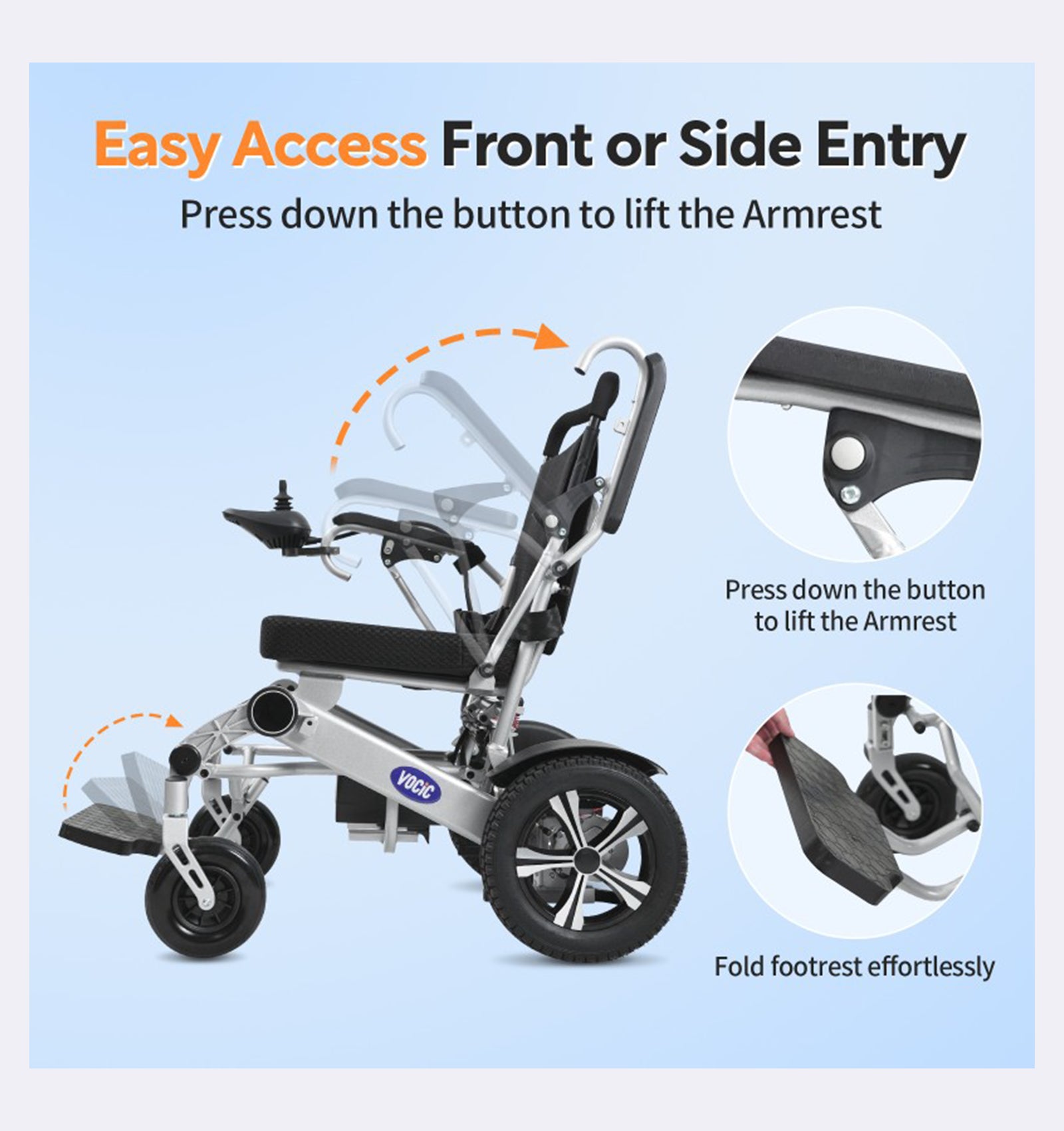V53 Top-Selling Power Wheelchair 12AH