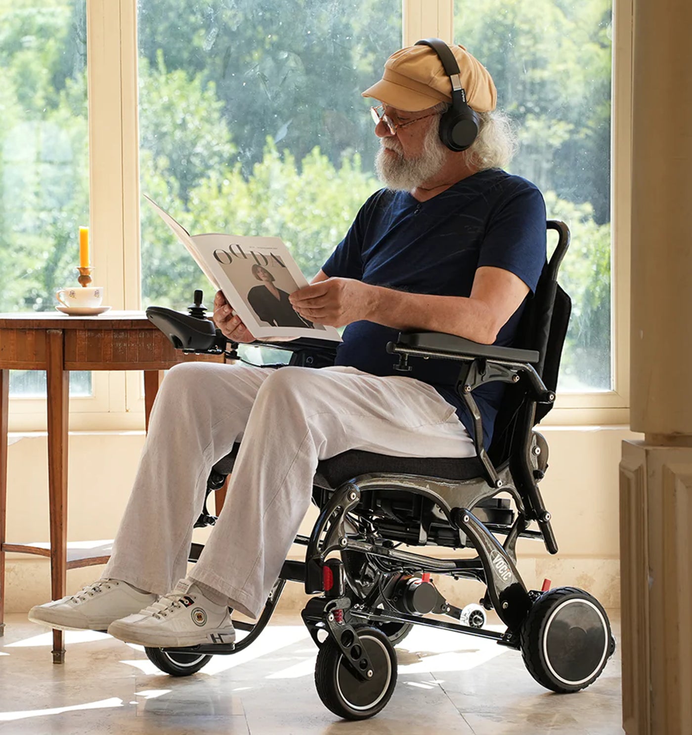 V81 Carbon Foldable Power Wheelchair 12AH