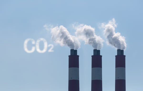 CO2 pollution from coal burning