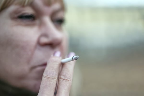 older woman smoking